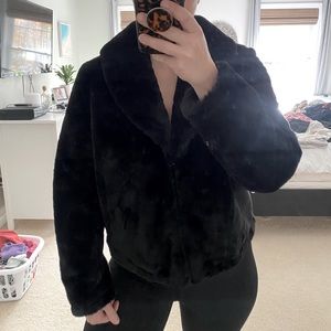 Women’s Wild Fable black faux fur jacket